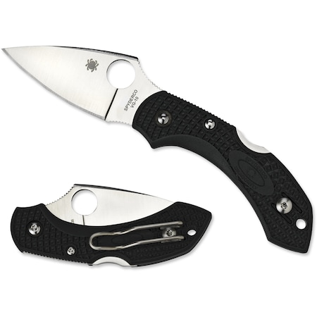 Spyderco 2024 Spyderco Dragonfly 2 Lightweight Black Plain SPY-C28PBK2